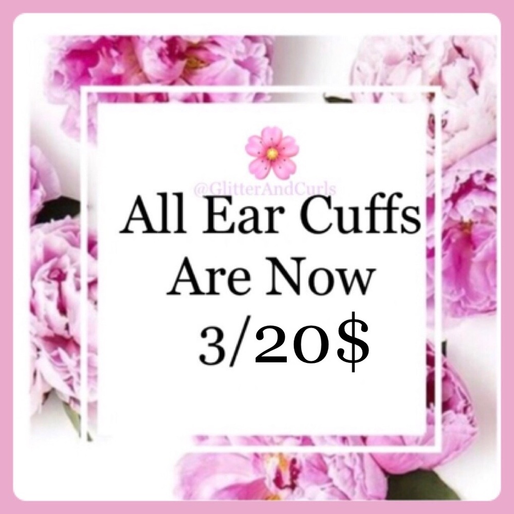 3/20$ đSILVER TONE 4 BAND CRYSTALS EAR CUFF WRAP - Picture 4 of 6